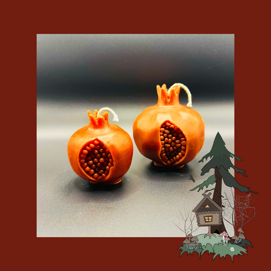 Baba Yaga's Apiary - Pomegranate - Beeswax Candle